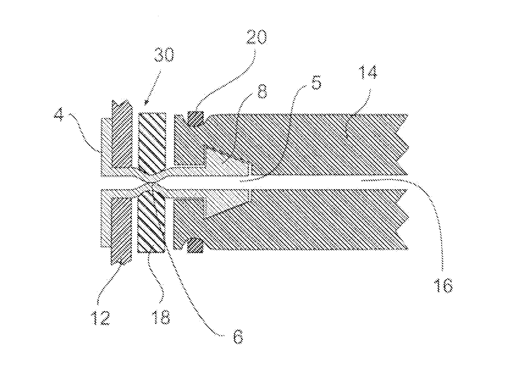 Flexible pinch fitting for containers