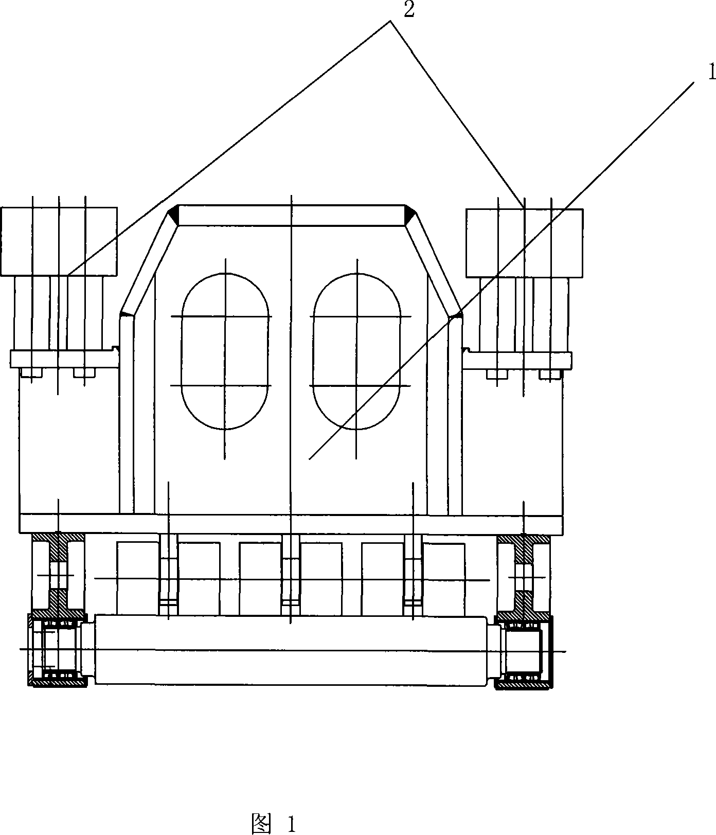 Leveling machine for single beam