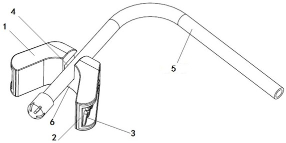 Mouth support device with spit sucking function