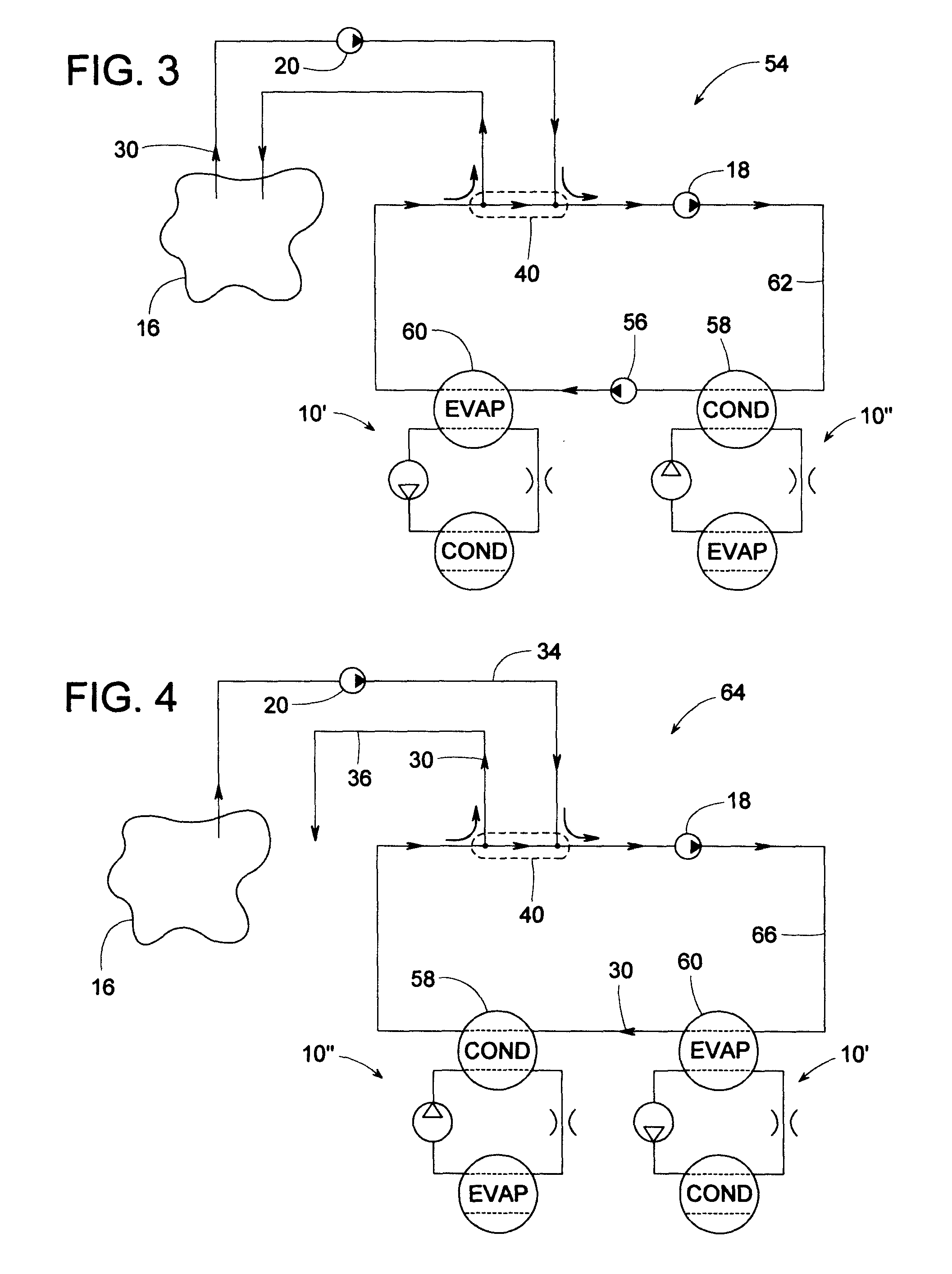 Bi-directional cascade heat pump system