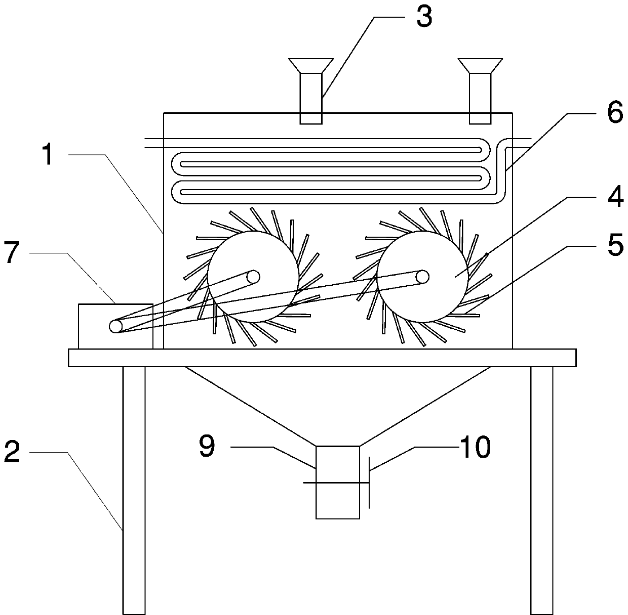 Cement cooling device