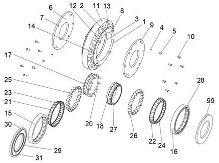 Tapered roller type reinforced bearing