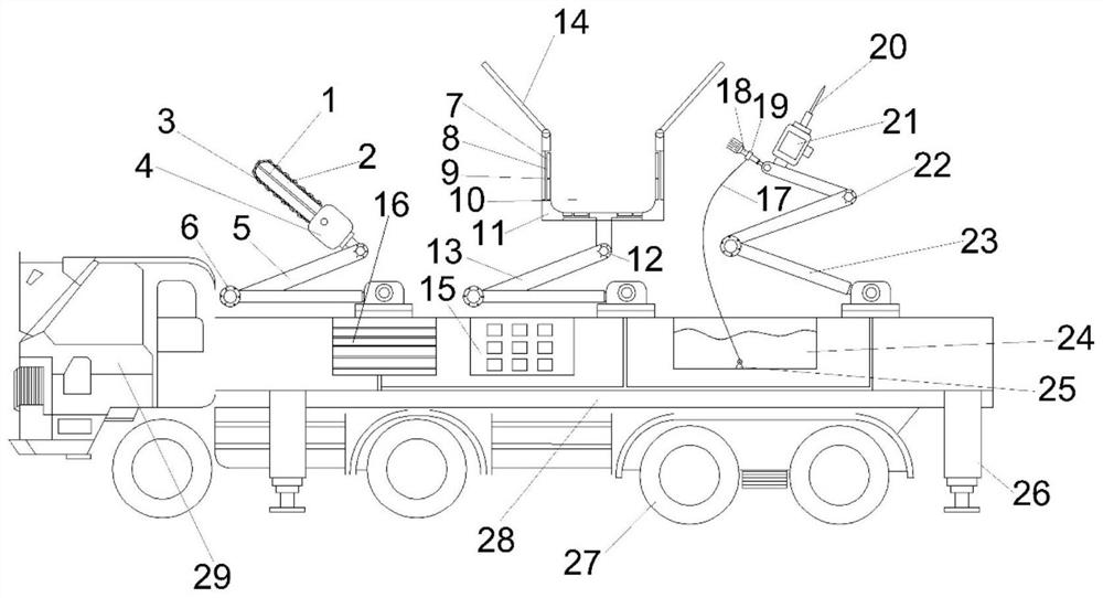 Tunnel secondary lining crushing and dismantling equipment and method based on microwave technology