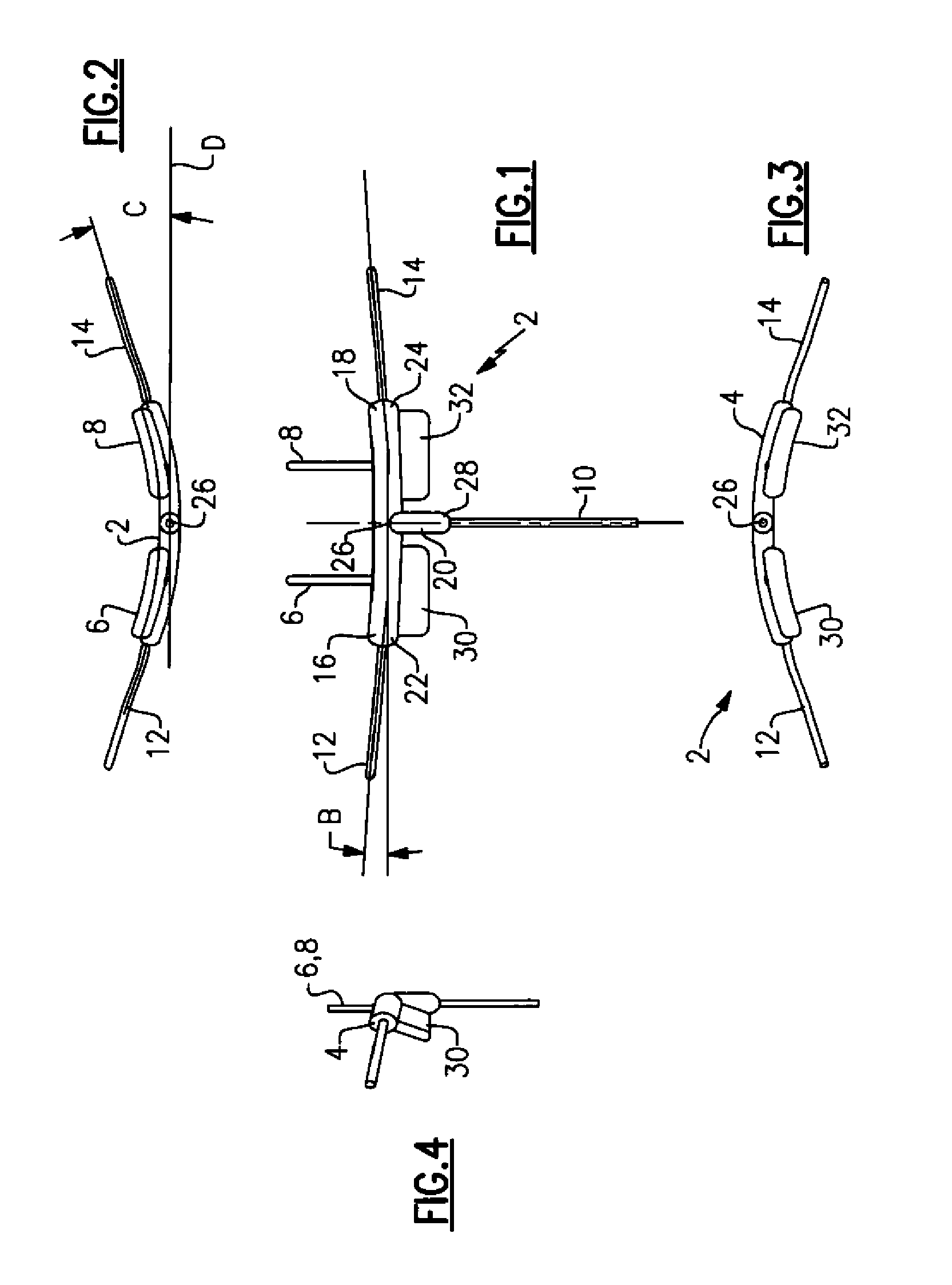 Support structure for airflow temperature sensor and the method of using the same