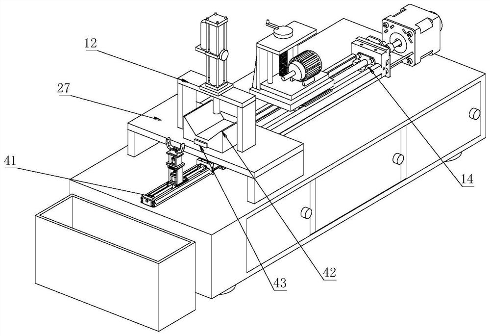 Round bar center hole machining device