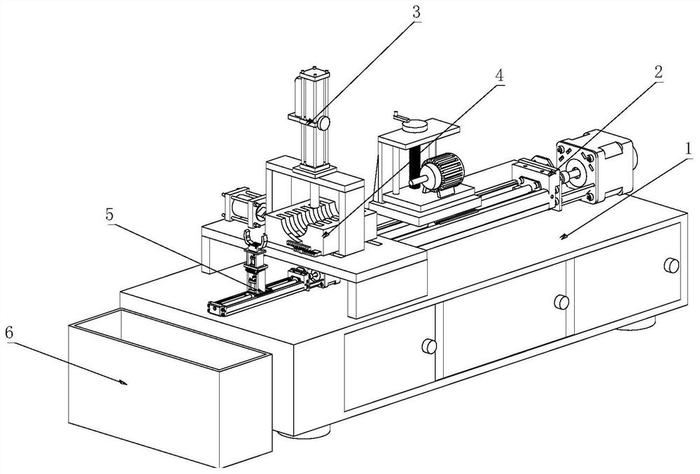 Round bar center hole machining device