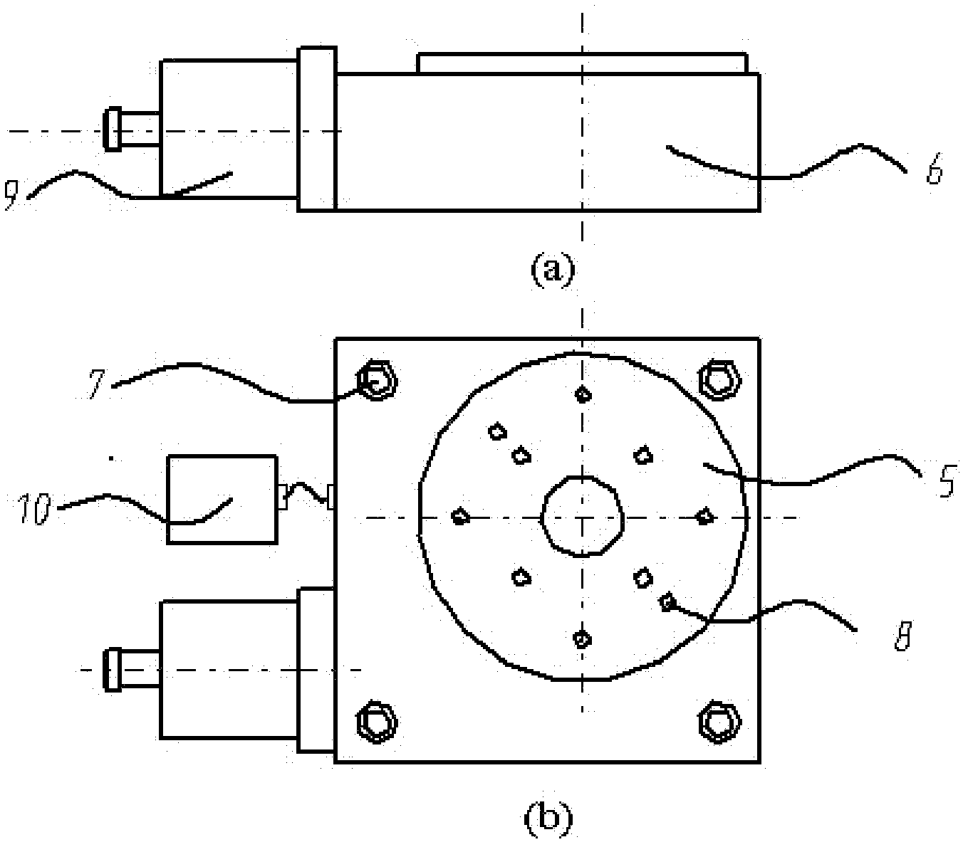 Clamping device for alignment of optical axis of compound wave plate