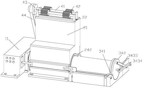 A cooling tower cloth pipe automatic processing equipment