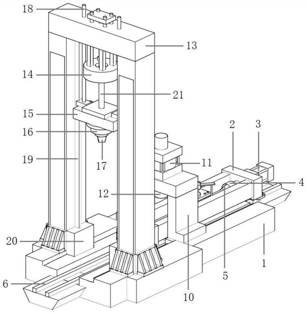 Anchor rod static and dynamic tension shear comprehensive experiment device