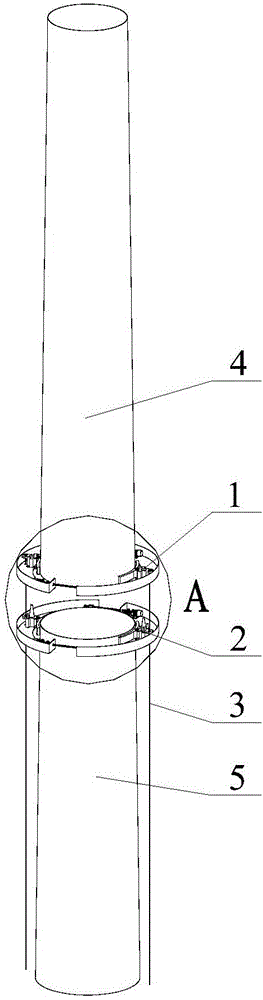 Large-scale wind turbine tower hoisting docking guide positioning device