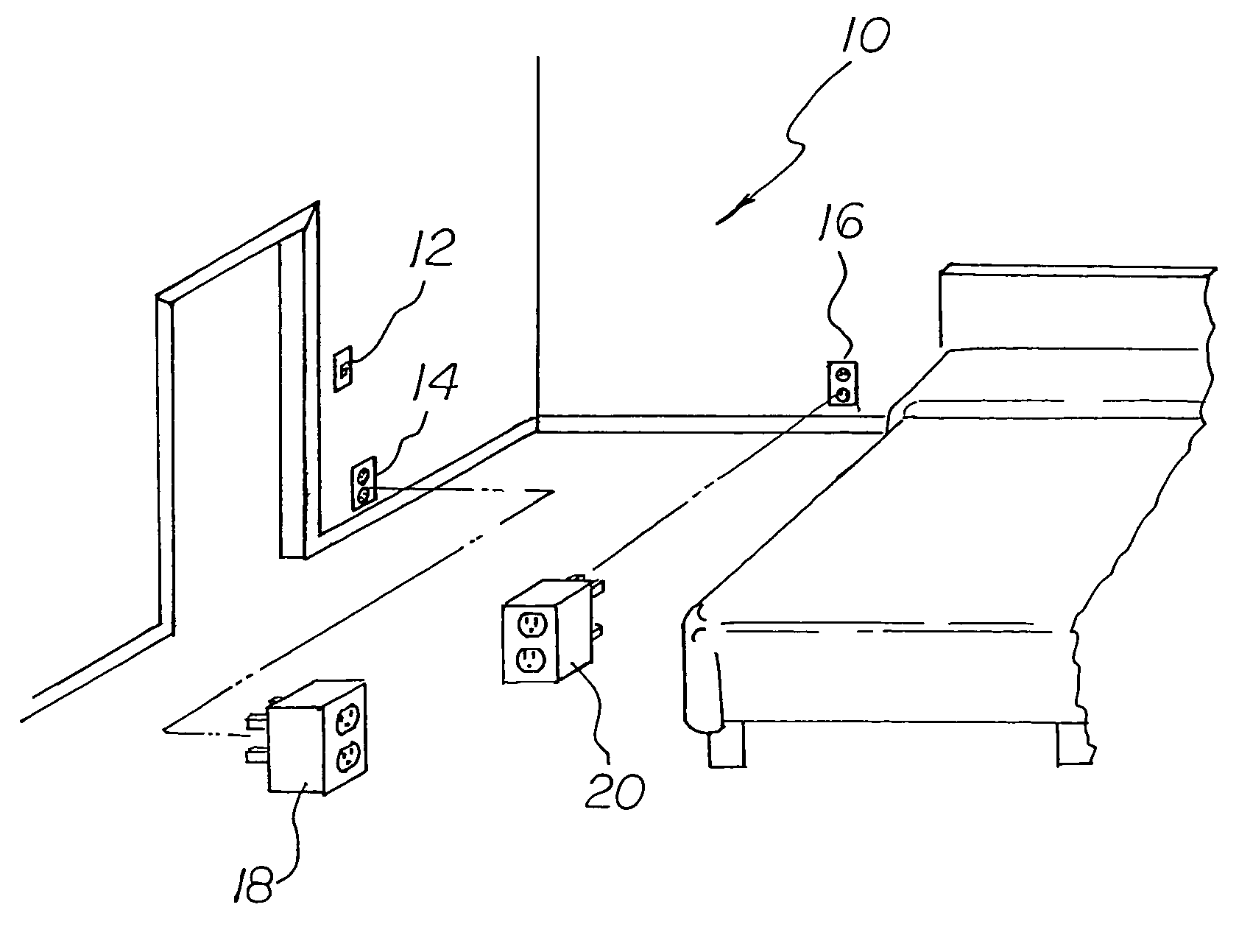 Apparatus for moving the effect of a wall switch from its switched power outlet to a non-switched outlet
