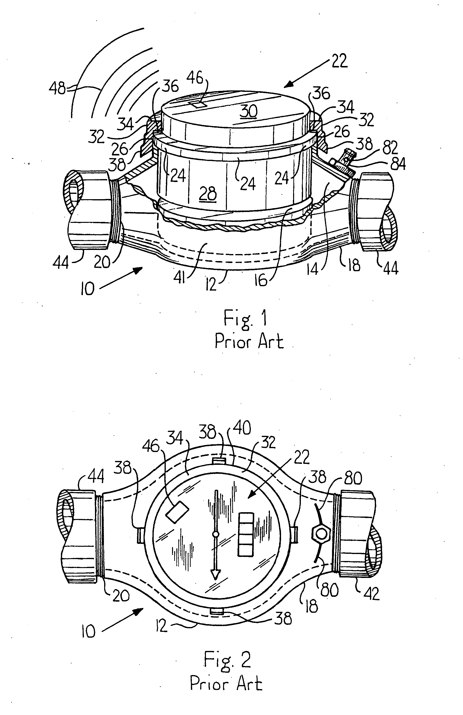 Meter transmitter/receiver and method of manufacturing same for use in a water-containing environment
