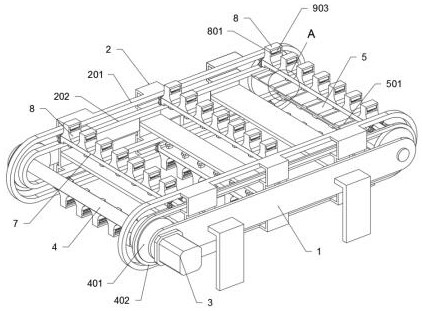 A clamping mechanism for steel bar sawing CNC machine