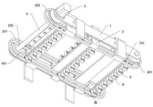 A clamping mechanism for steel bar sawing CNC machine