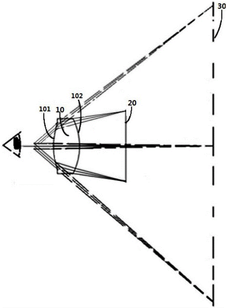 Lens for head-mounted display device and head-mounted device