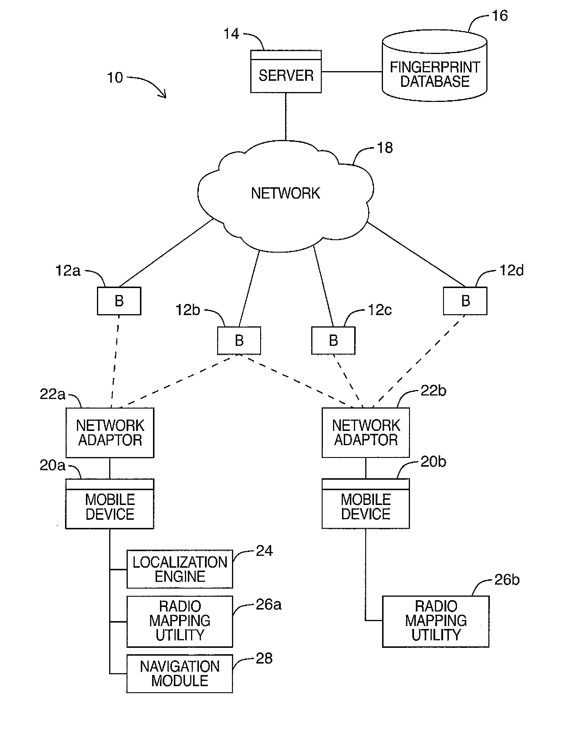System, method and computer program for dynamic generation of a radio map