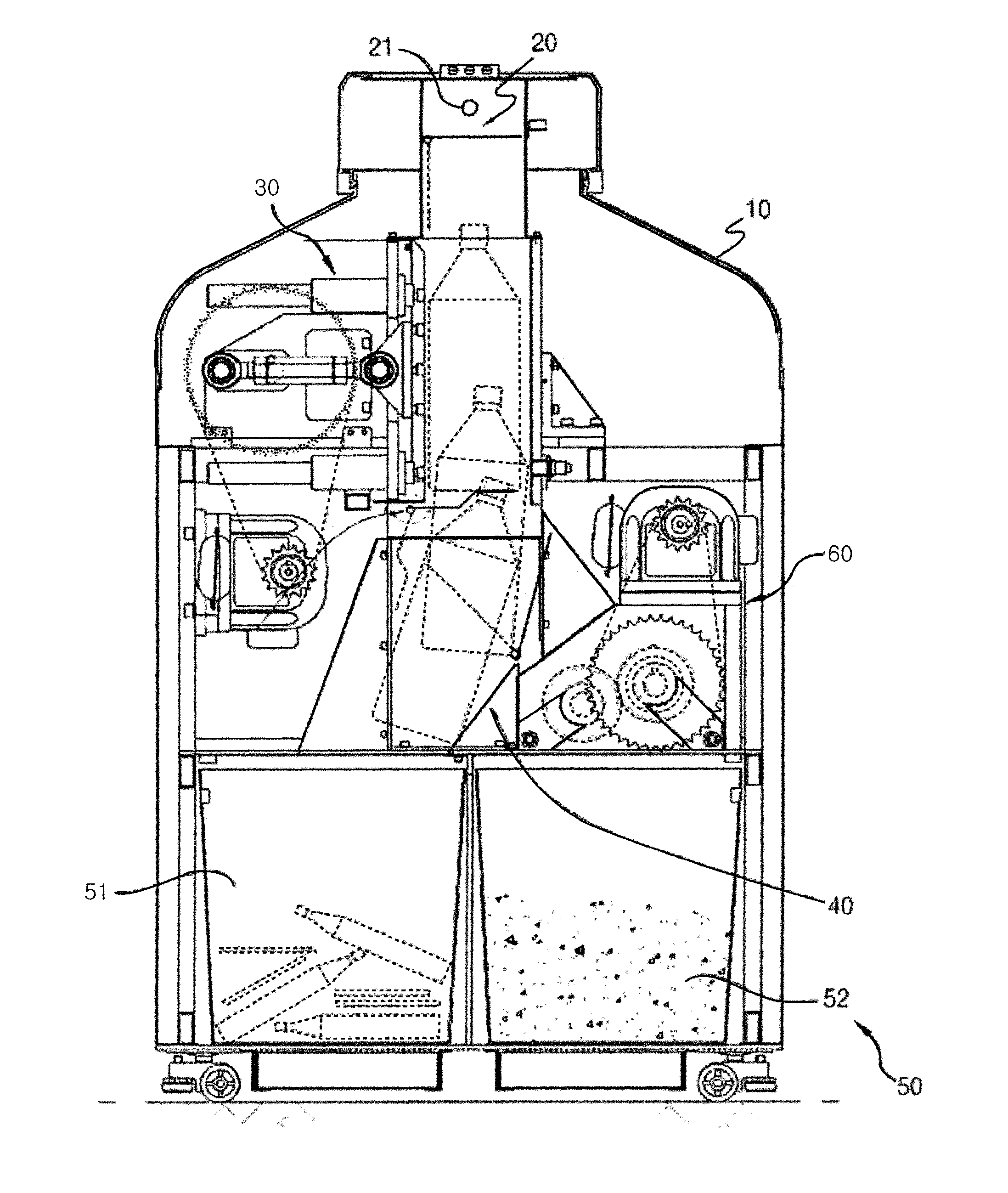 Selective collection system for recycling input materials