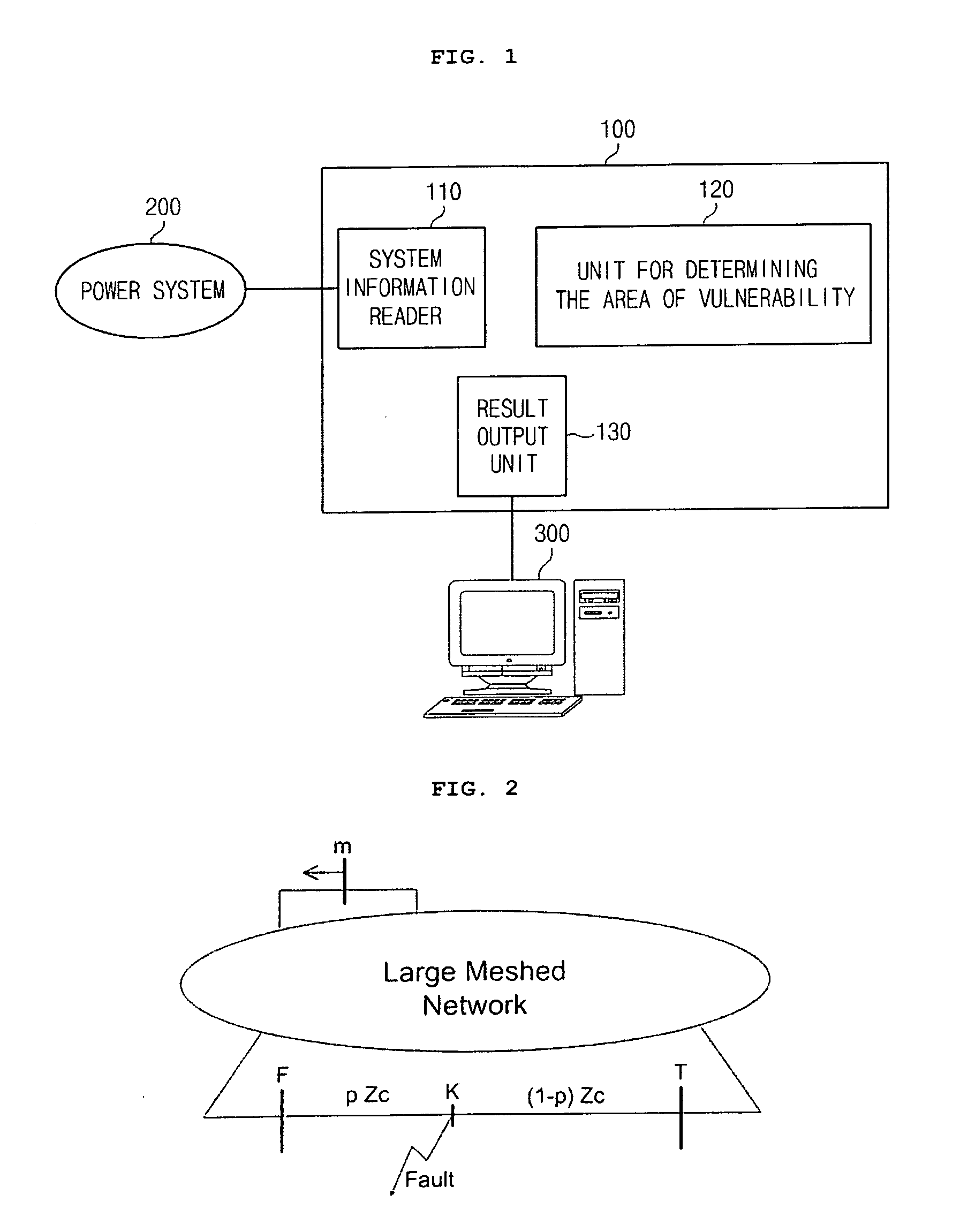 System and method of determining the area of vulnerability for estimation of voltage sags and computer-readable medium having embodied thereon computer program for the method