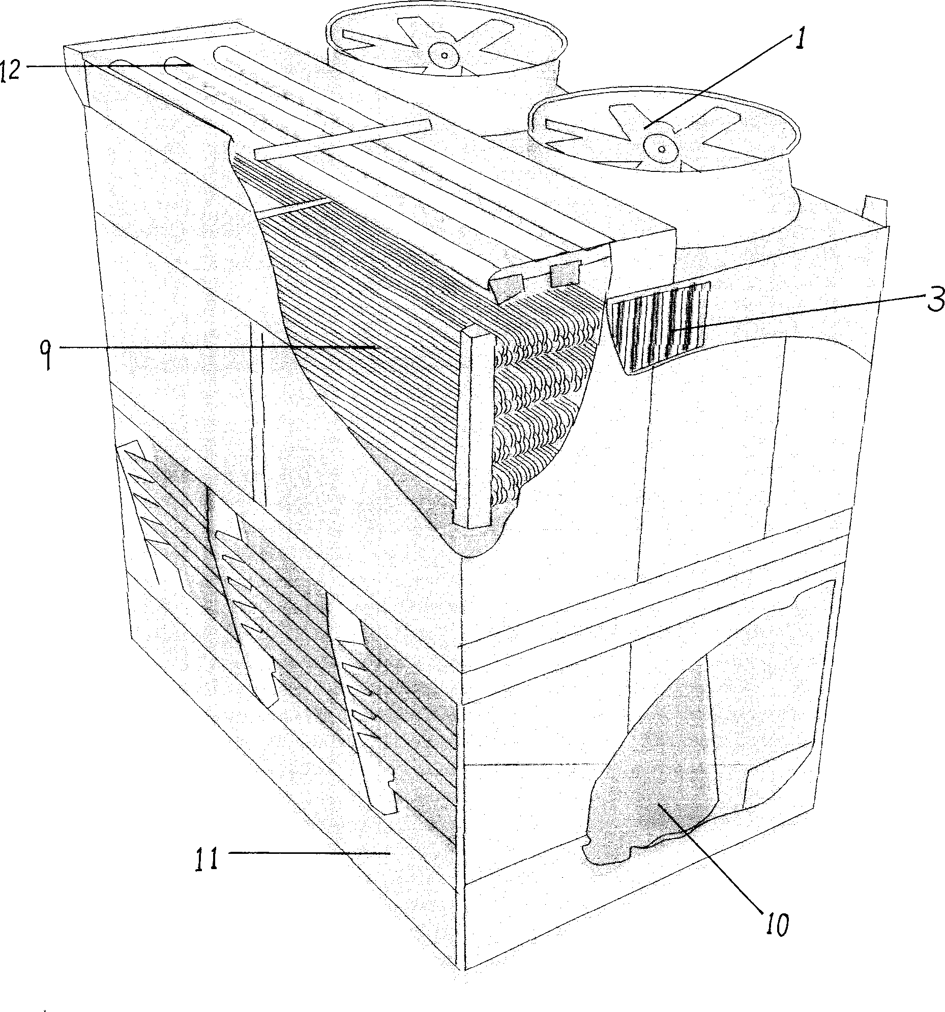 Intelligent frequency-variable evaporation-type condensator