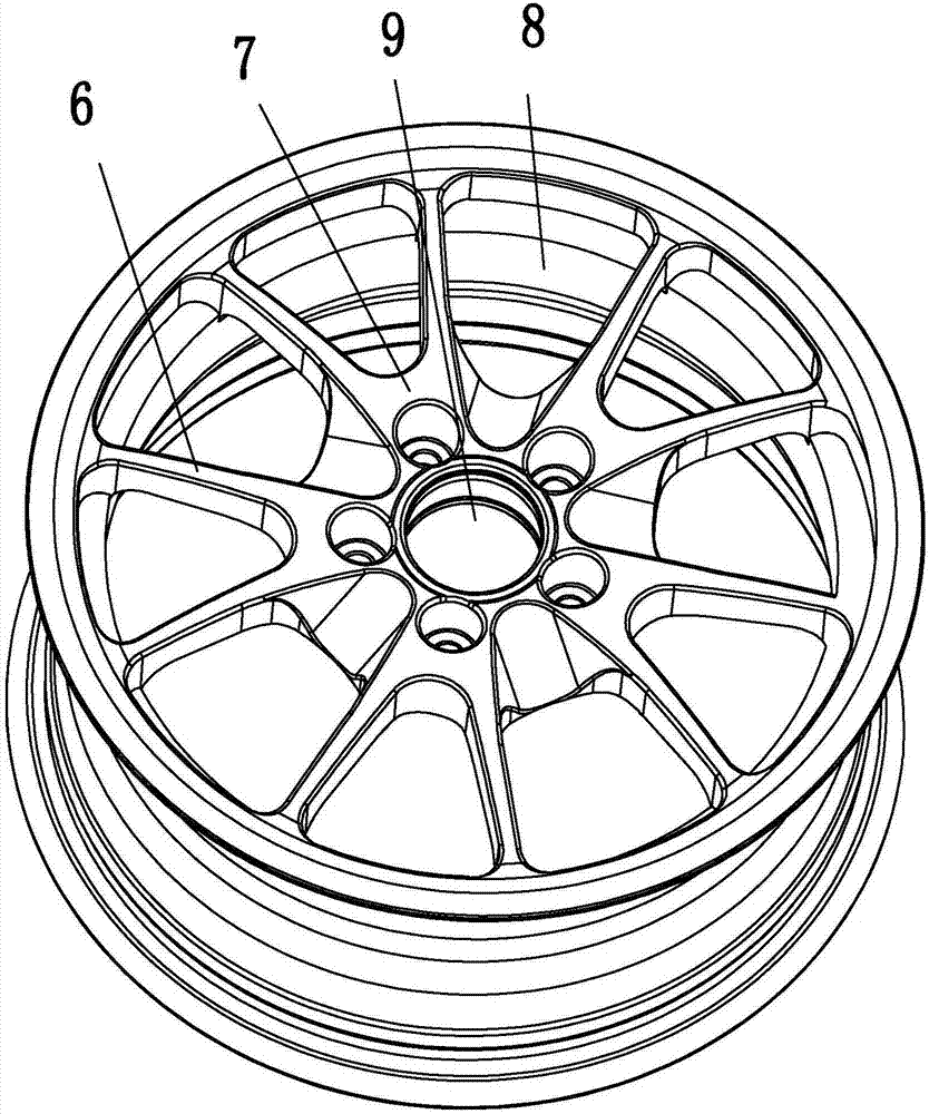 Magnesium alloy automobile wheel forging method