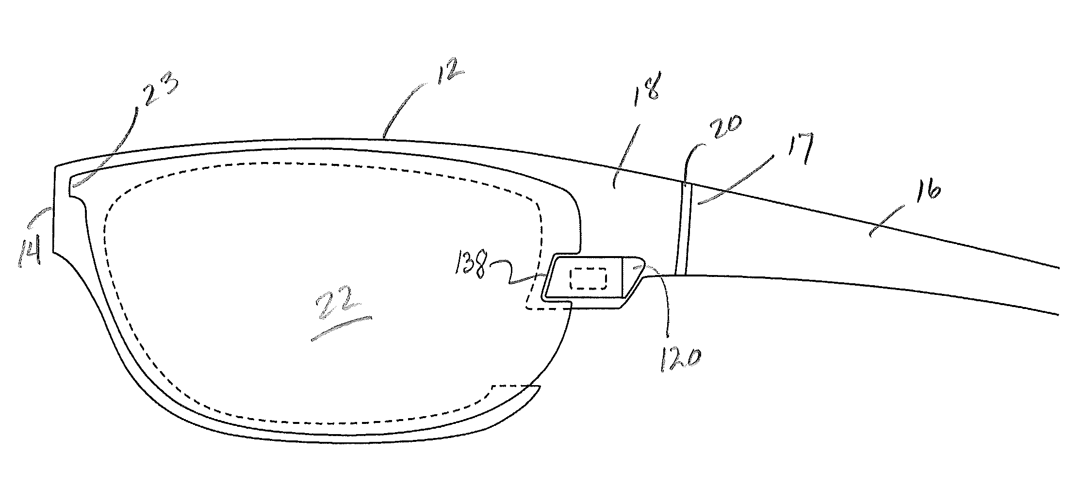 Eyeglasses with lens securing mechanism for facilitating removable lenses