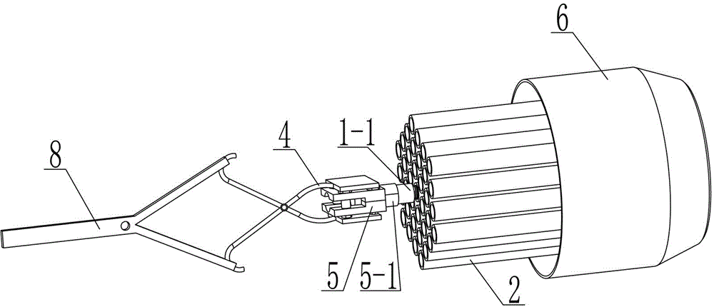 Clamp assembly for testing adhesive force between tubular propellant and chemical fixing adhesive tape