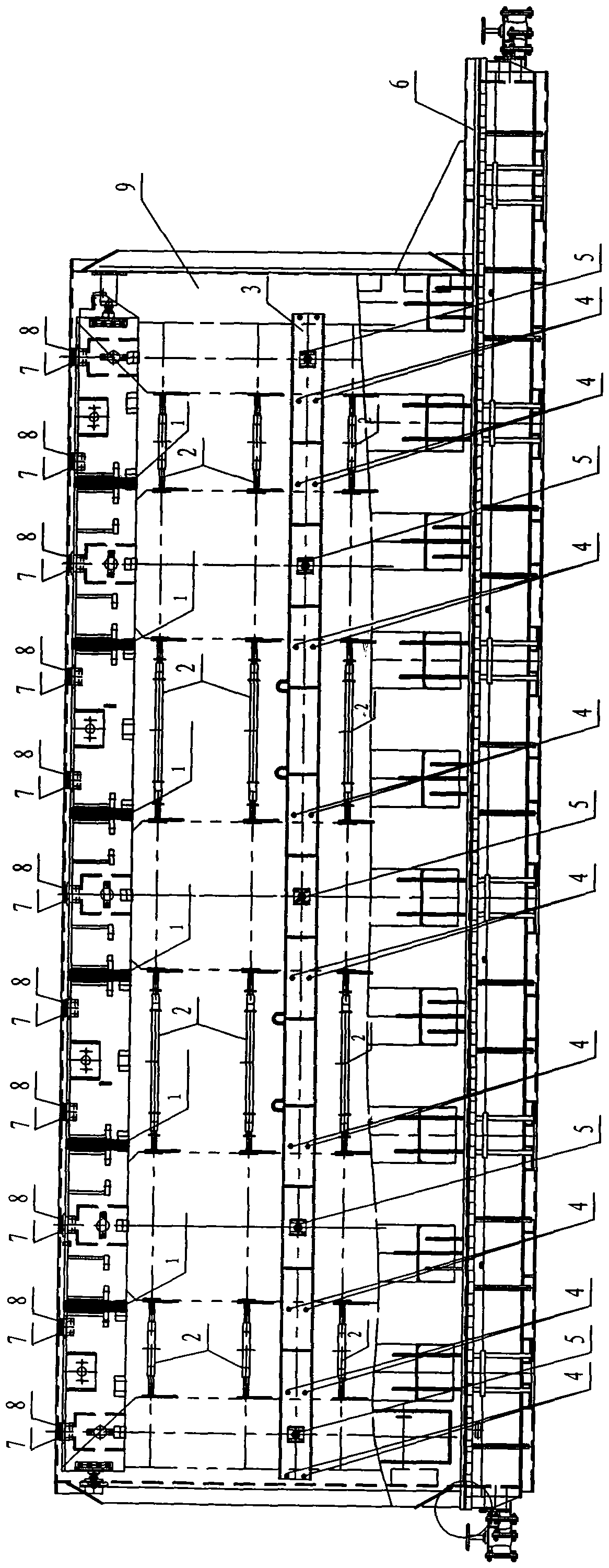 Iron core transport method and iron core transport device for on-site assembled transformer