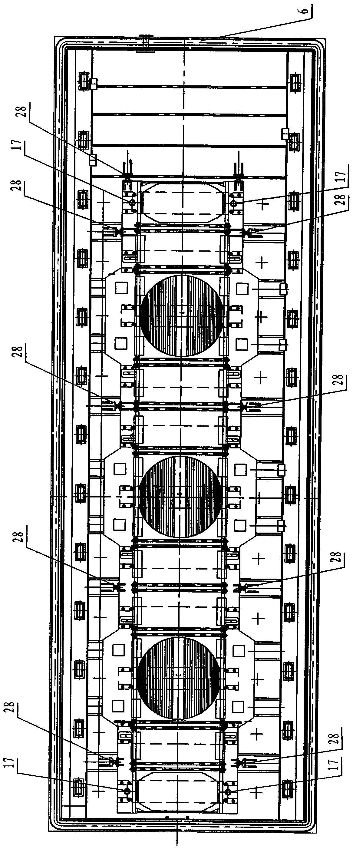 Iron core transport method and iron core transport device for on-site assembled transformer