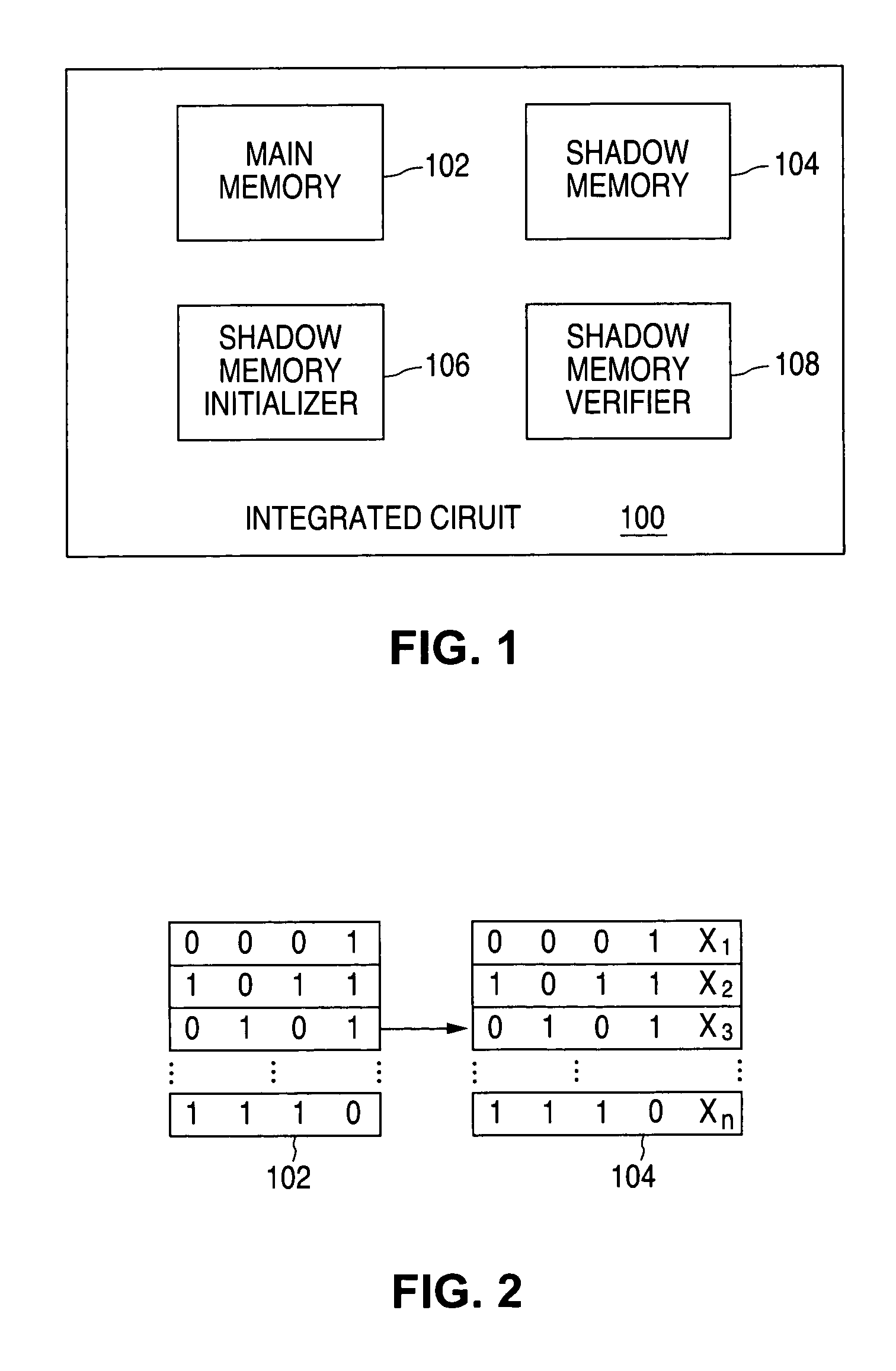 Method and system for verifying data in a shadow memory