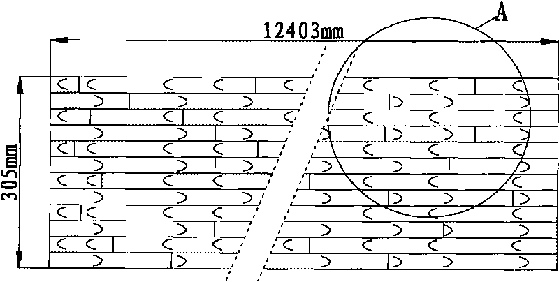Long-breadth laminted wood and manufacturing method thereof