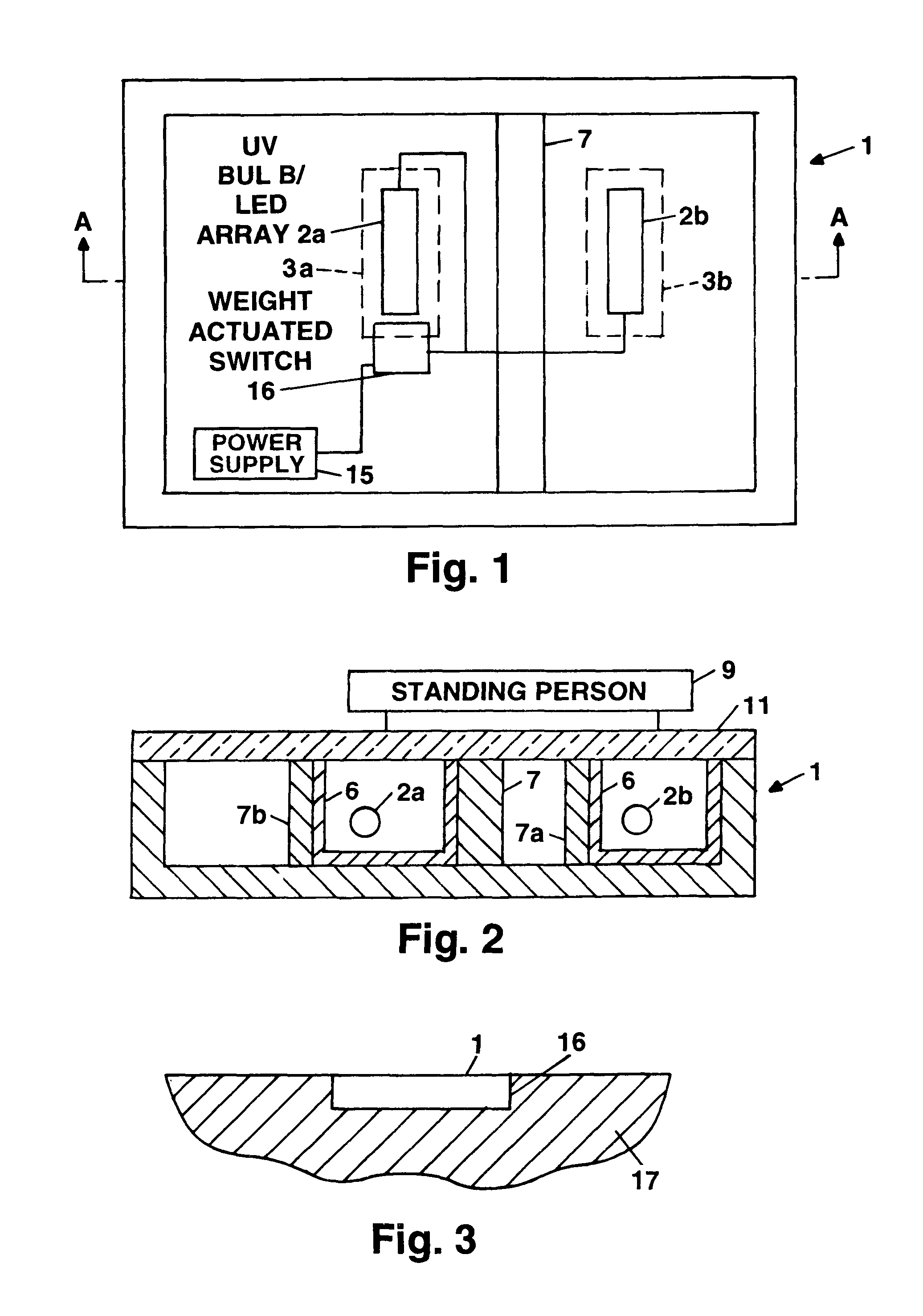 Apparatus for sanitizing feet of persons entering a home