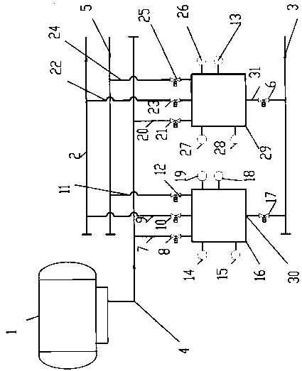 Vacuum equipment capacity type gravity flow continuous sewage draining system and sewage draining method thereof