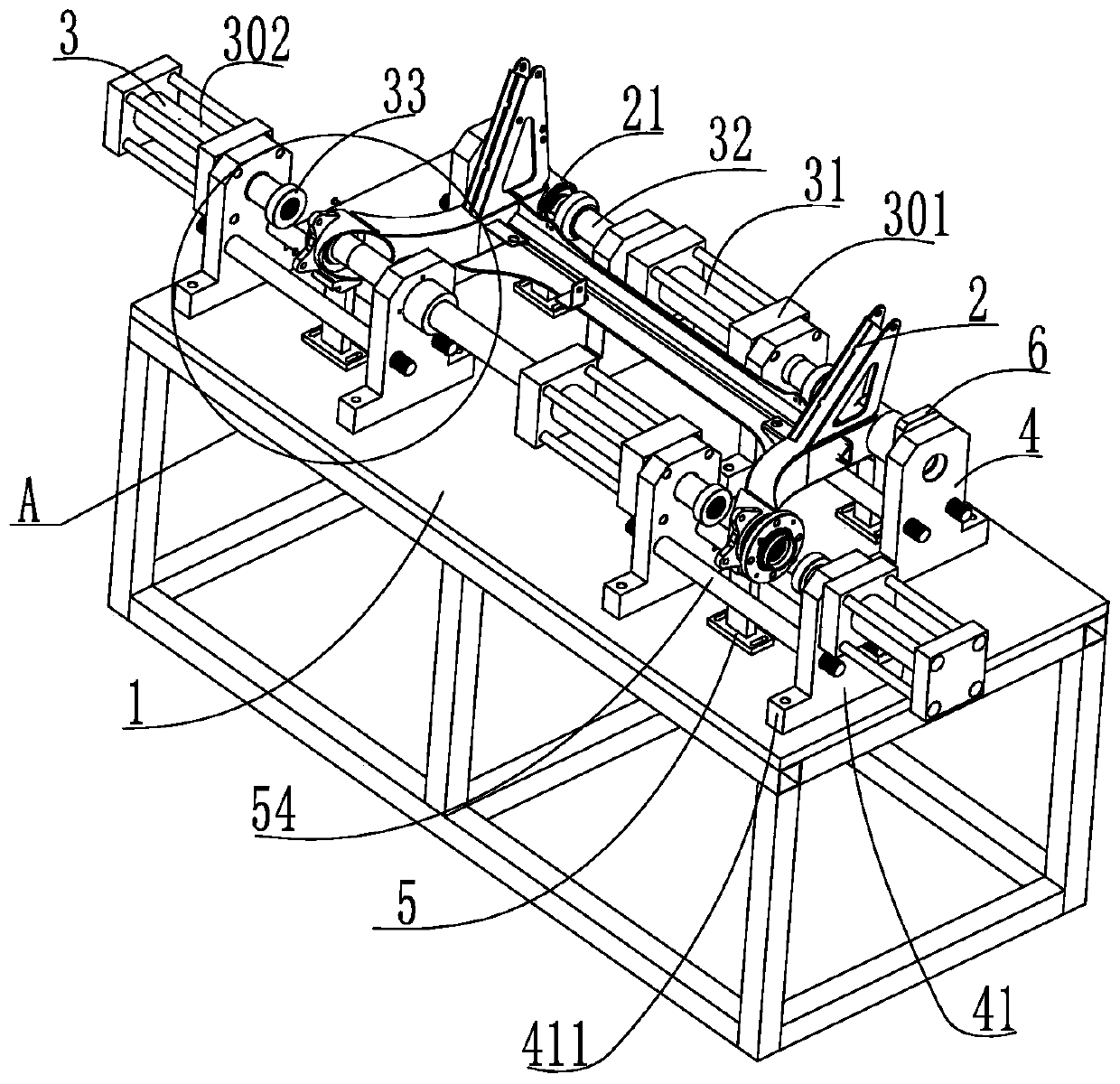 A multi-station synchronous rear axle bearing pressing equipment