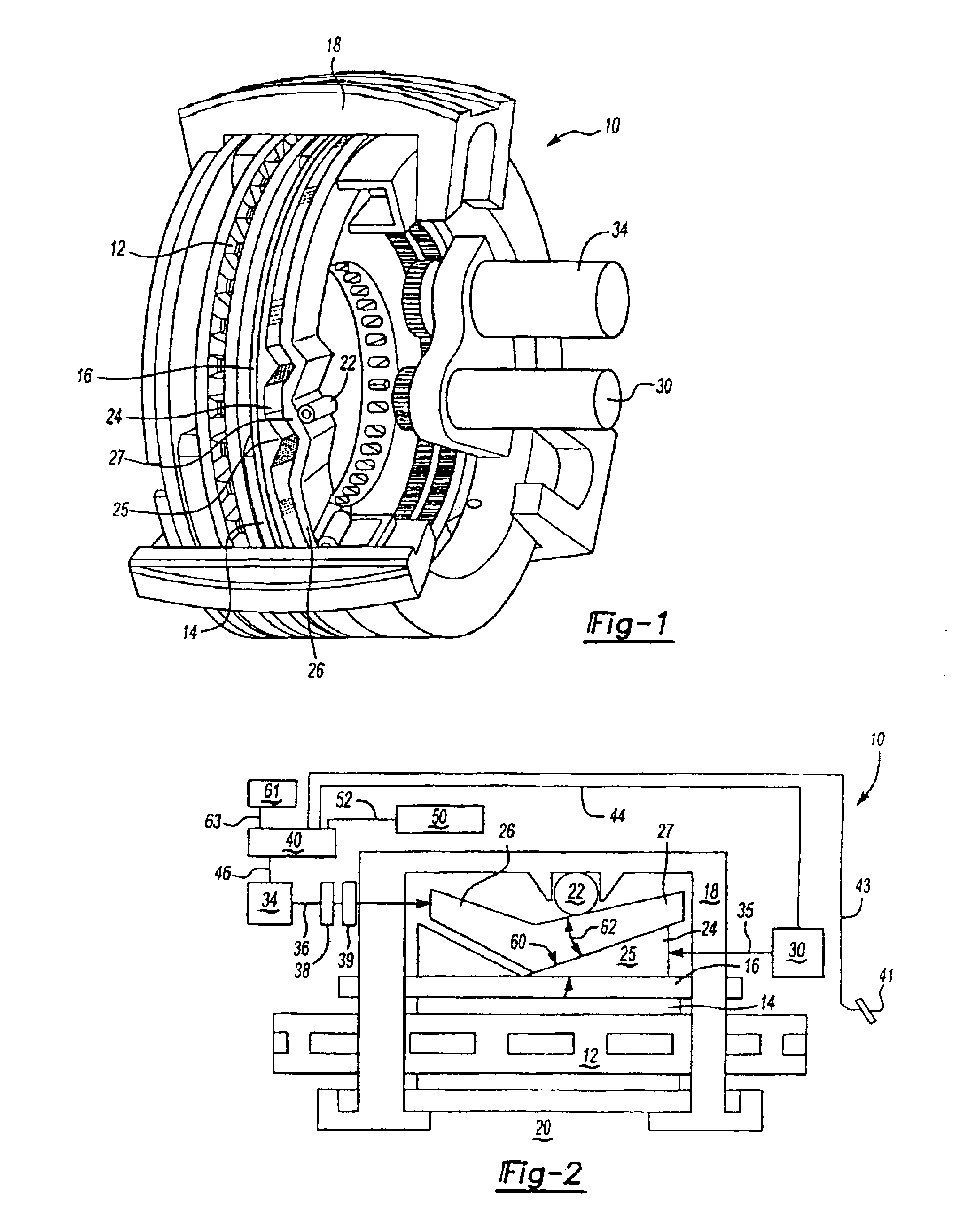 Method and an assembly for braking a selectively moveable assembly having a controllably varying amount of self energization