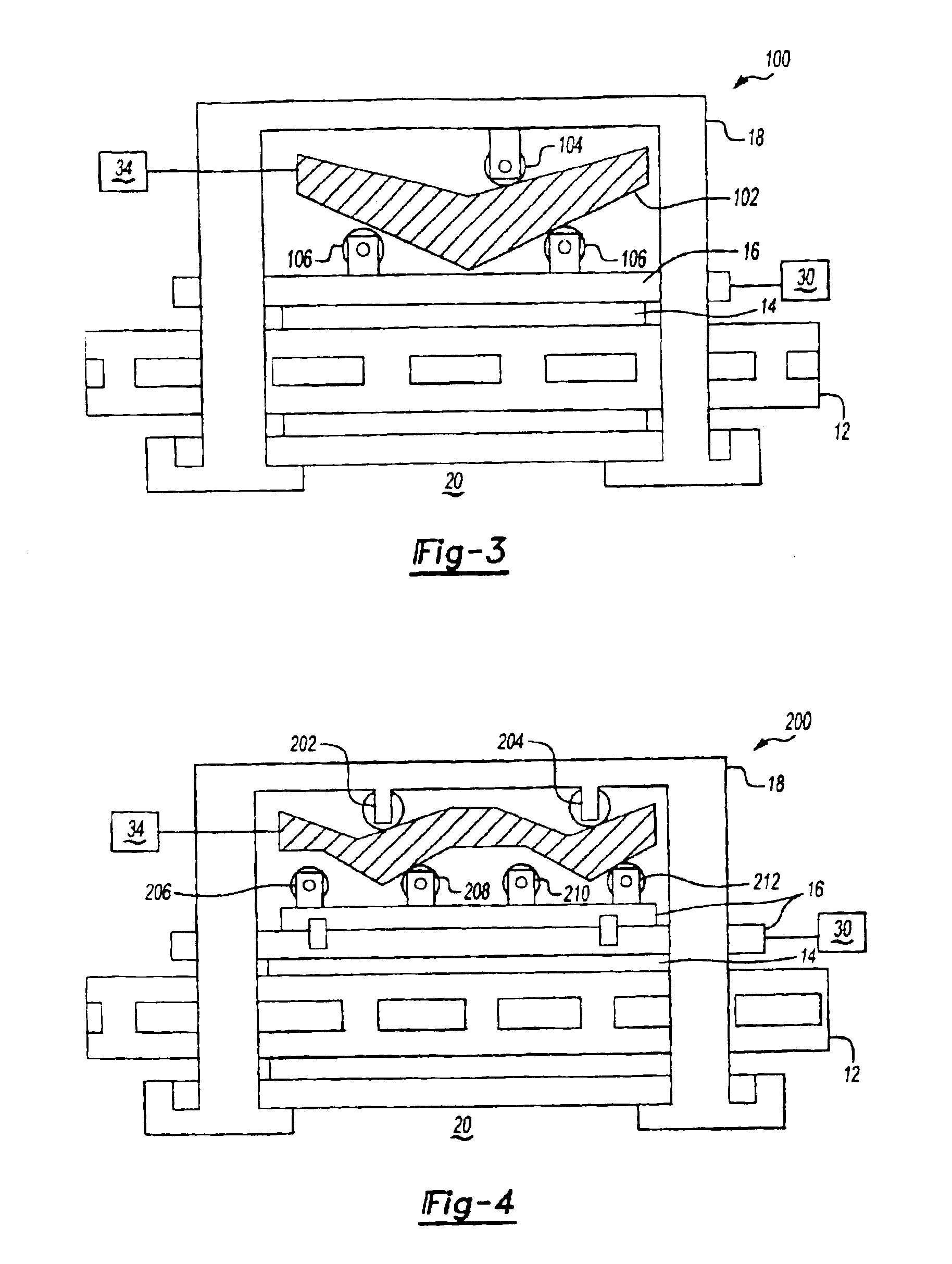 Method and an assembly for braking a selectively moveable assembly having a controllably varying amount of self energization