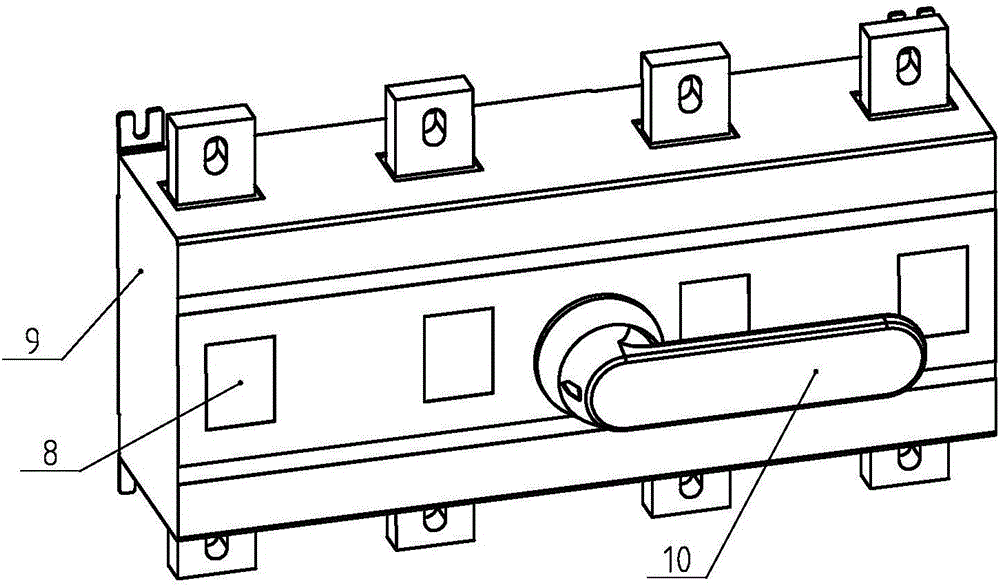 Design method of isolating switch with disconnection state of contact visible