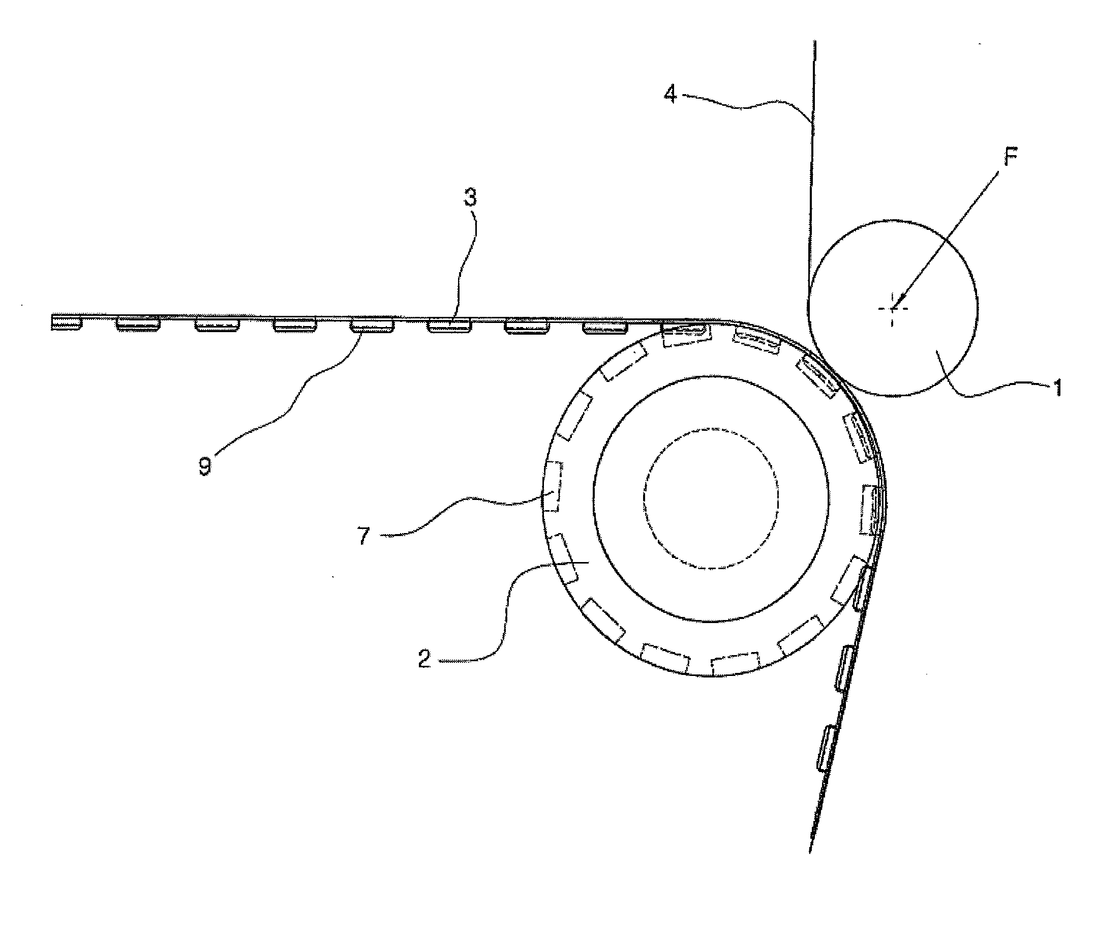 Device for the roll-sealing of sheets