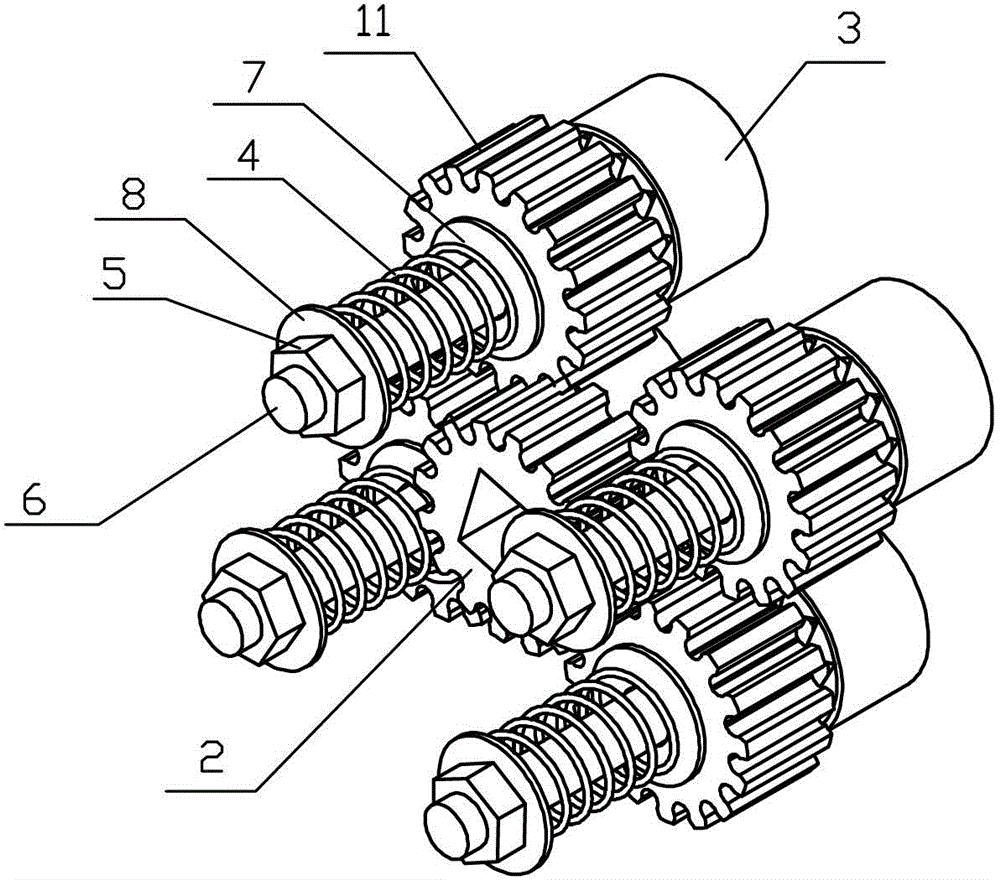 Multi-nut fixed torque mounting device