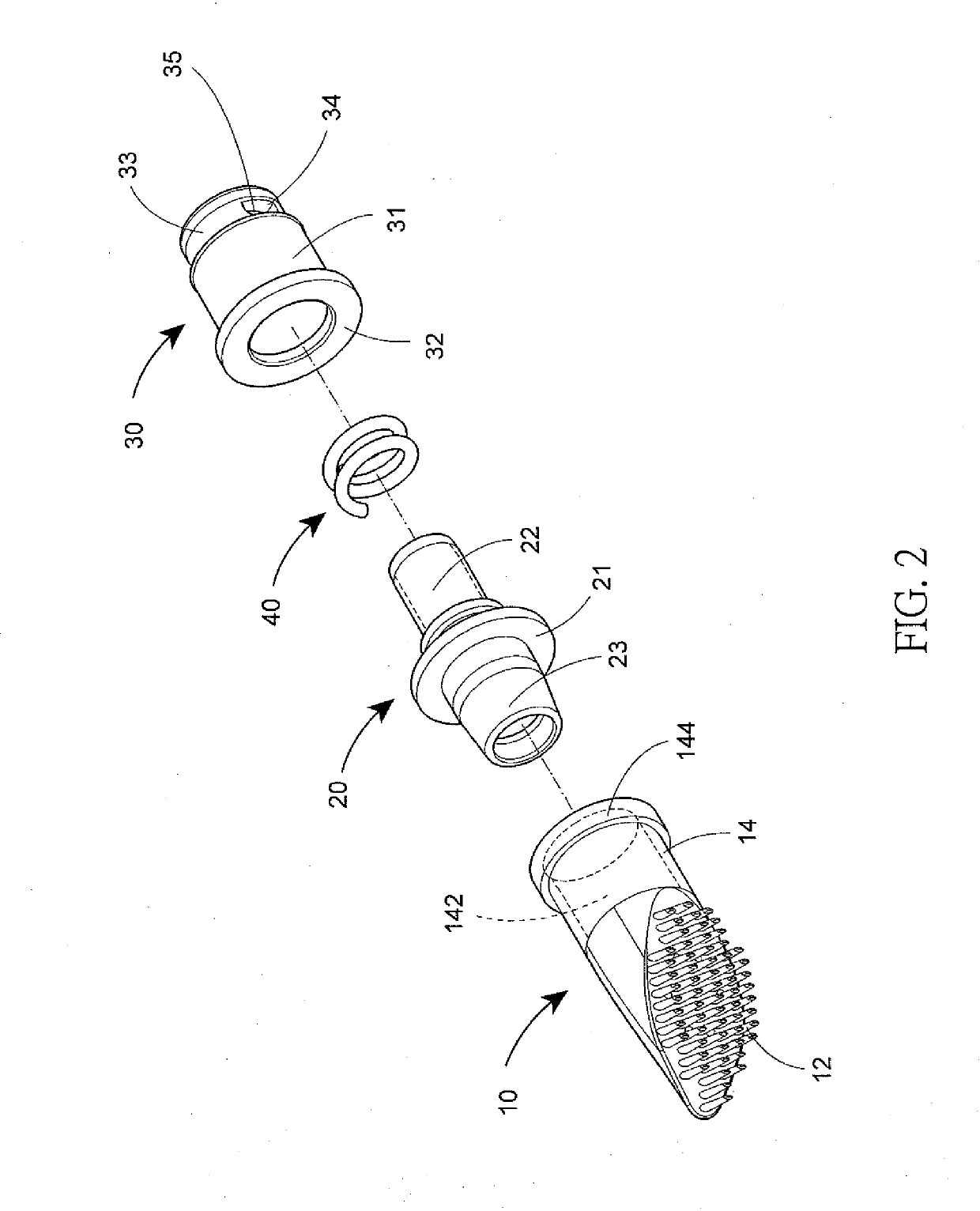 Drop-Shaped Brush Head Assembly