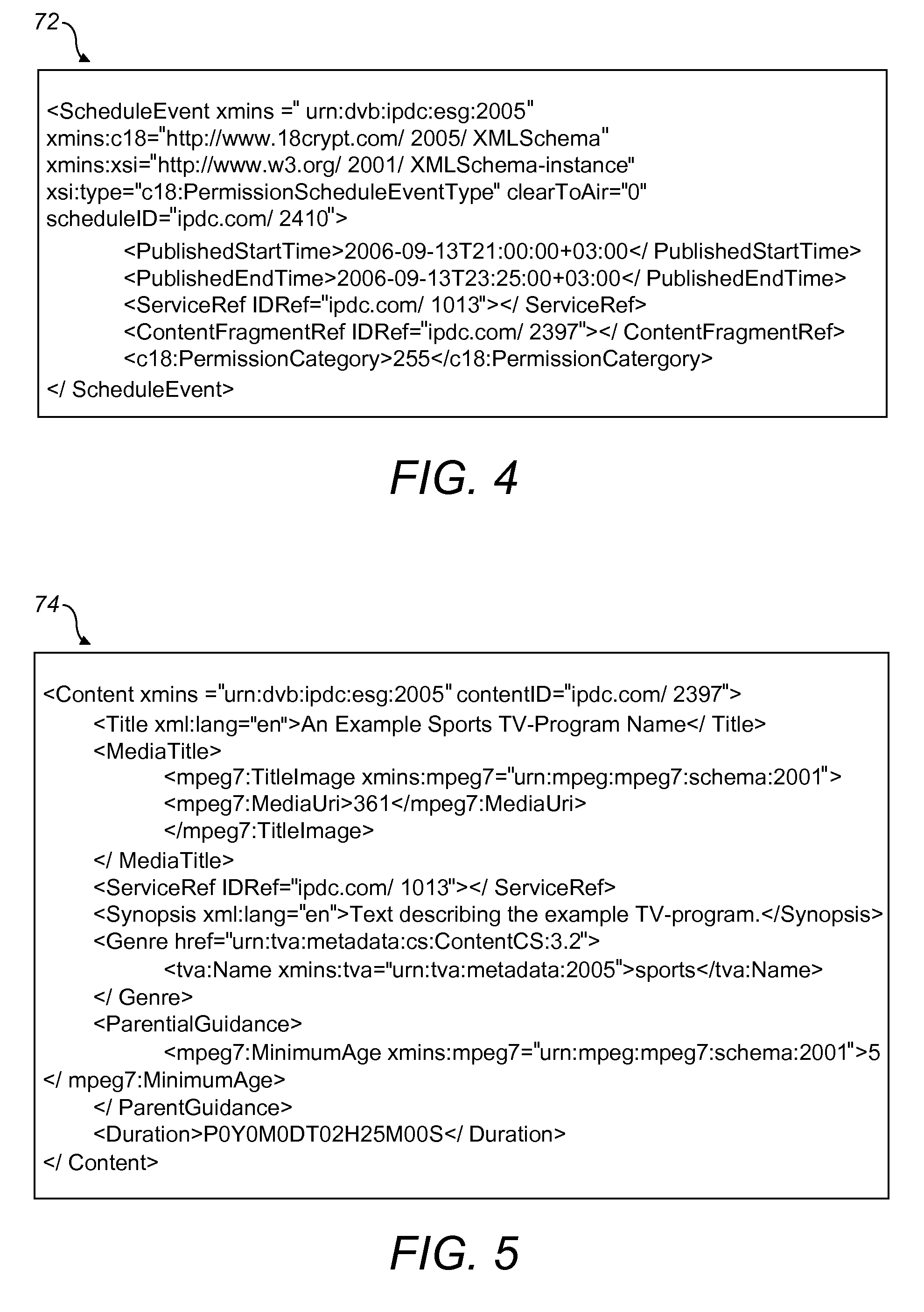 Method and system for presenting data to user terminals