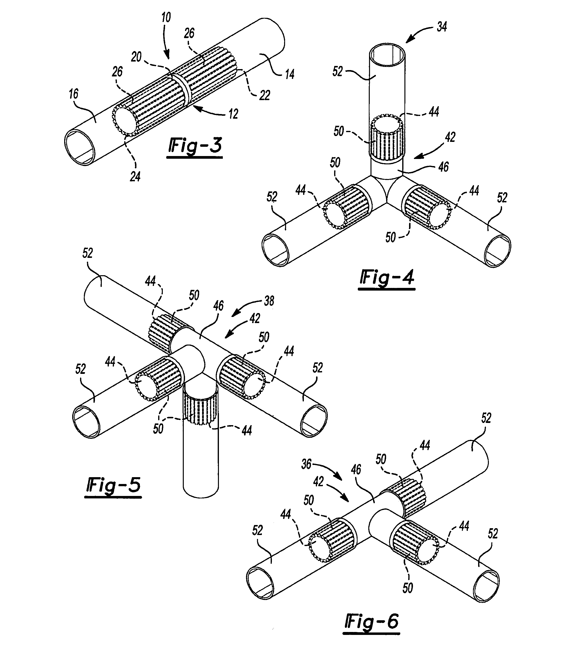 Joints and a system and method of forming the joints