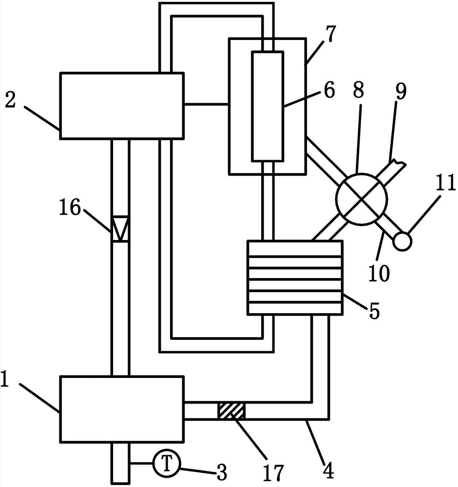 Composite system formed by gas water heater and air source heat pump