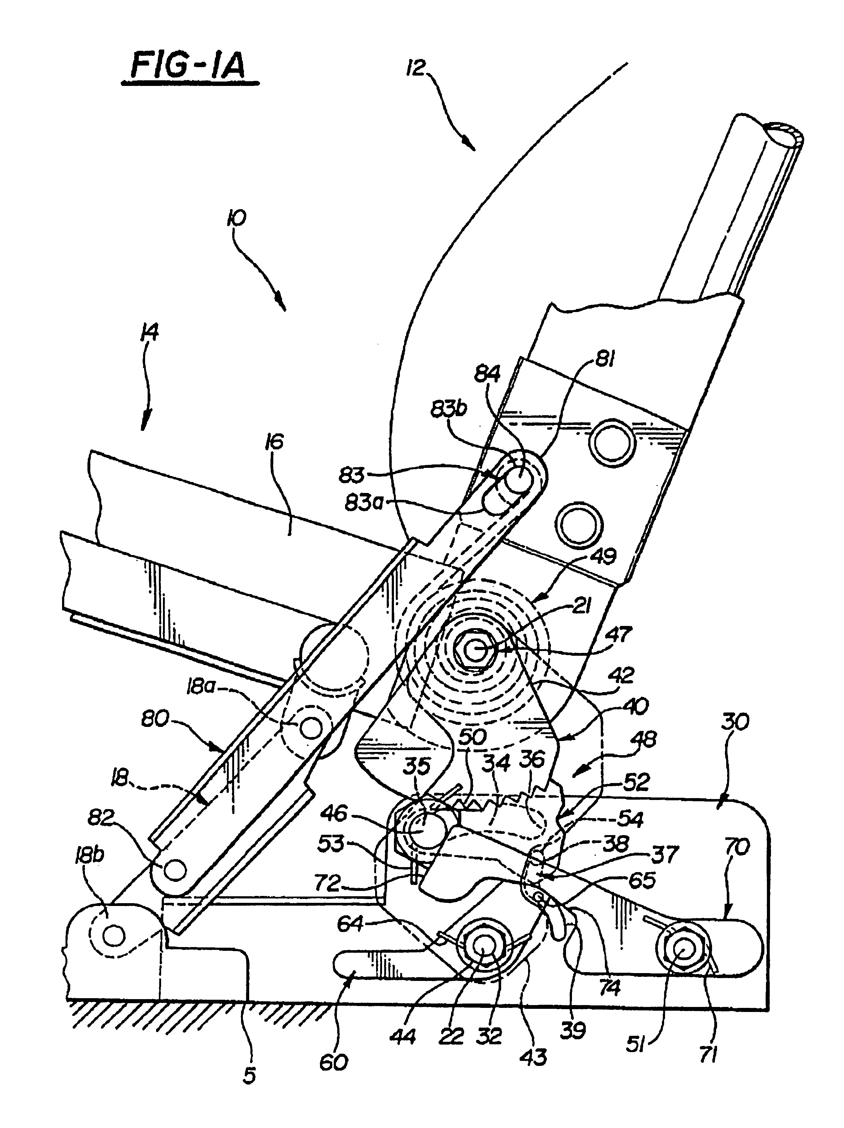 Seat assembly with displaceable seat back recliner pivot