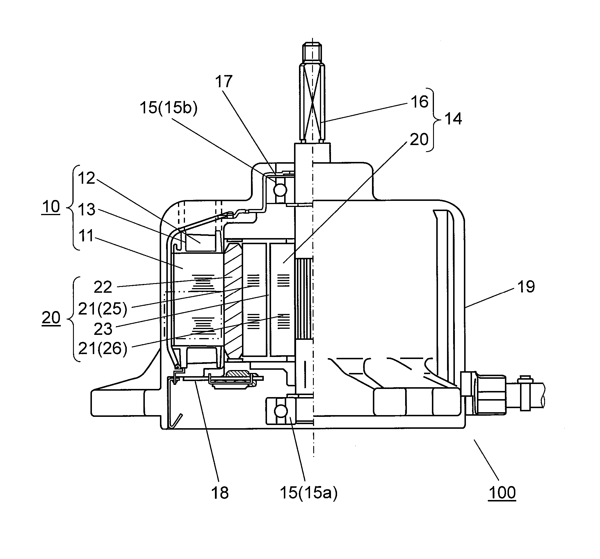 Motor and electric apparatus equipped with same