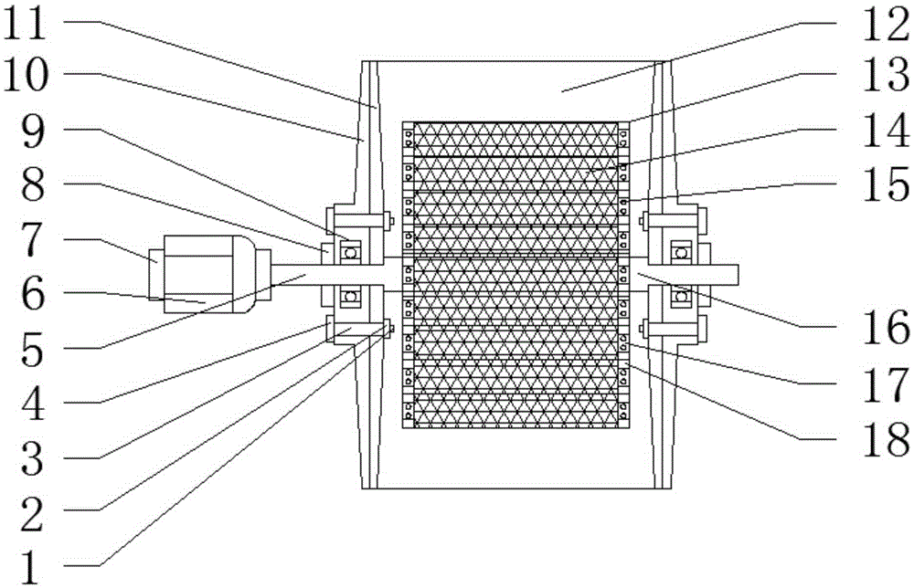 Rotary type fodder vibration screening machine