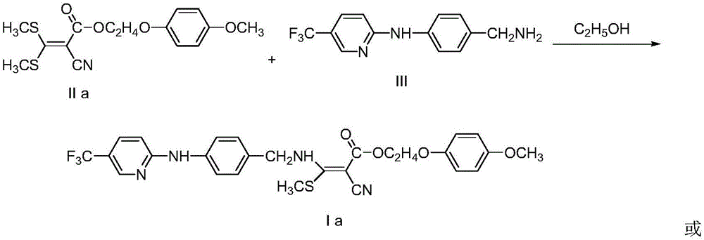 Preparation and application of cyanoacrylate compound with pyridine diarylamine structures