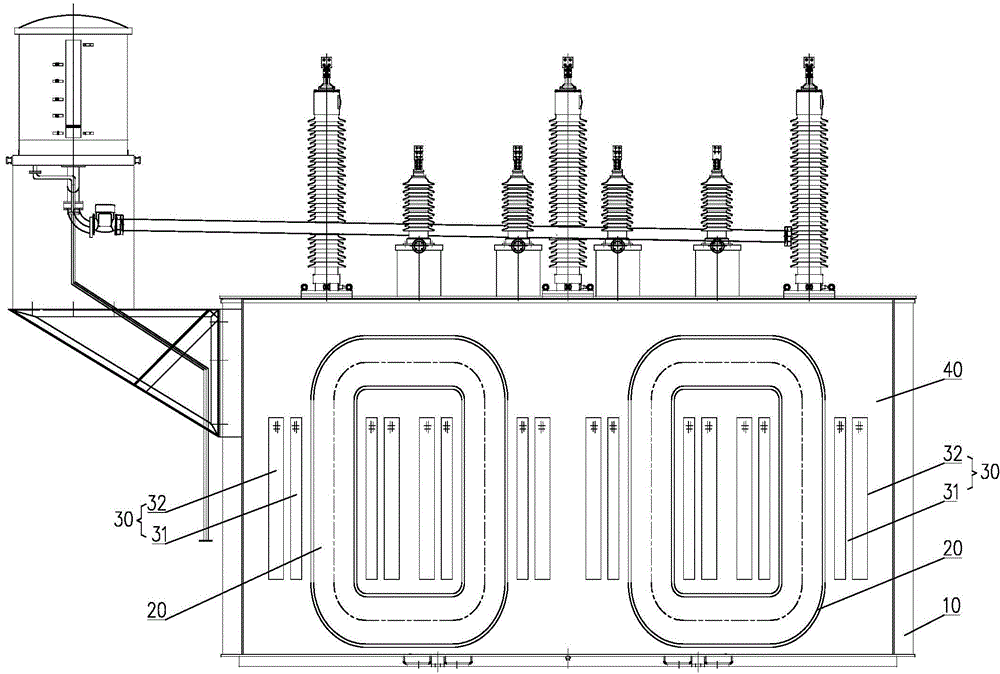 Special open roll core and low-impedance transformer for electrified railways and production method thereof