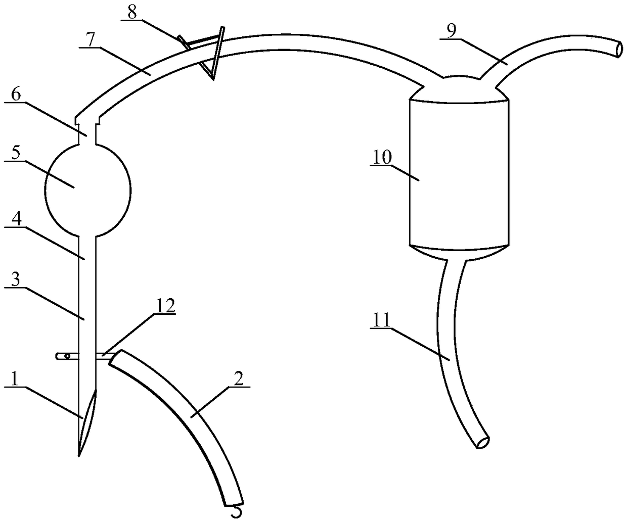 Air exhausting device used for cardiac surgery