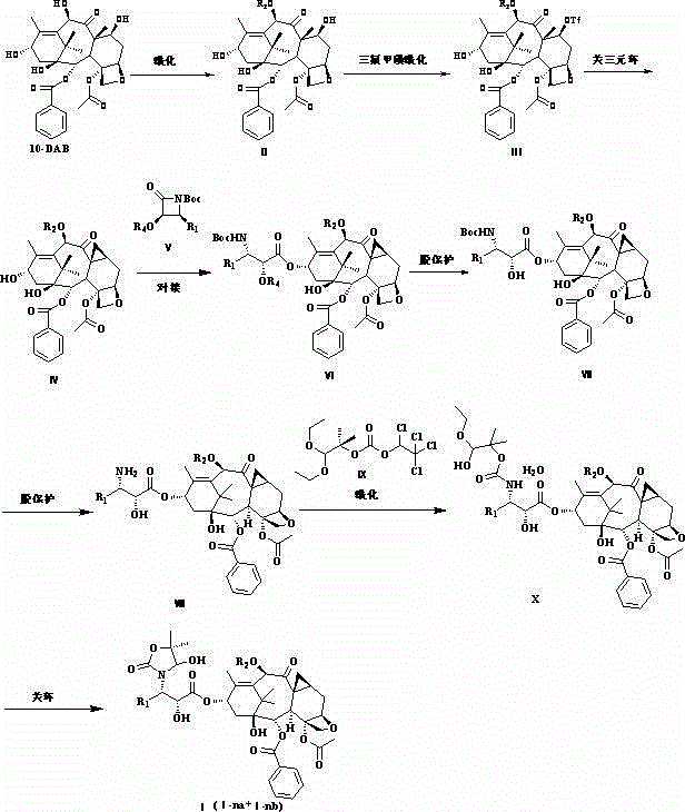 Semi-synthetic taxane derivative as well as preparation method and application thereof