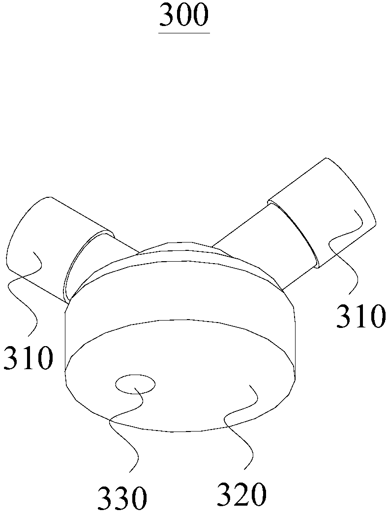 Water flow control device, condensate water collecting cup and breathing machine